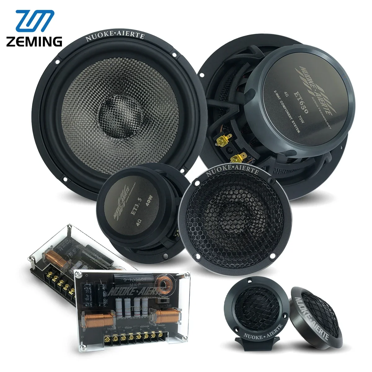 2025 3 Way Component Car Speaker Good Sound Quality 6.5 Inch Coaxial Car Speaker Set Car Speakers Audio System Sound view 2