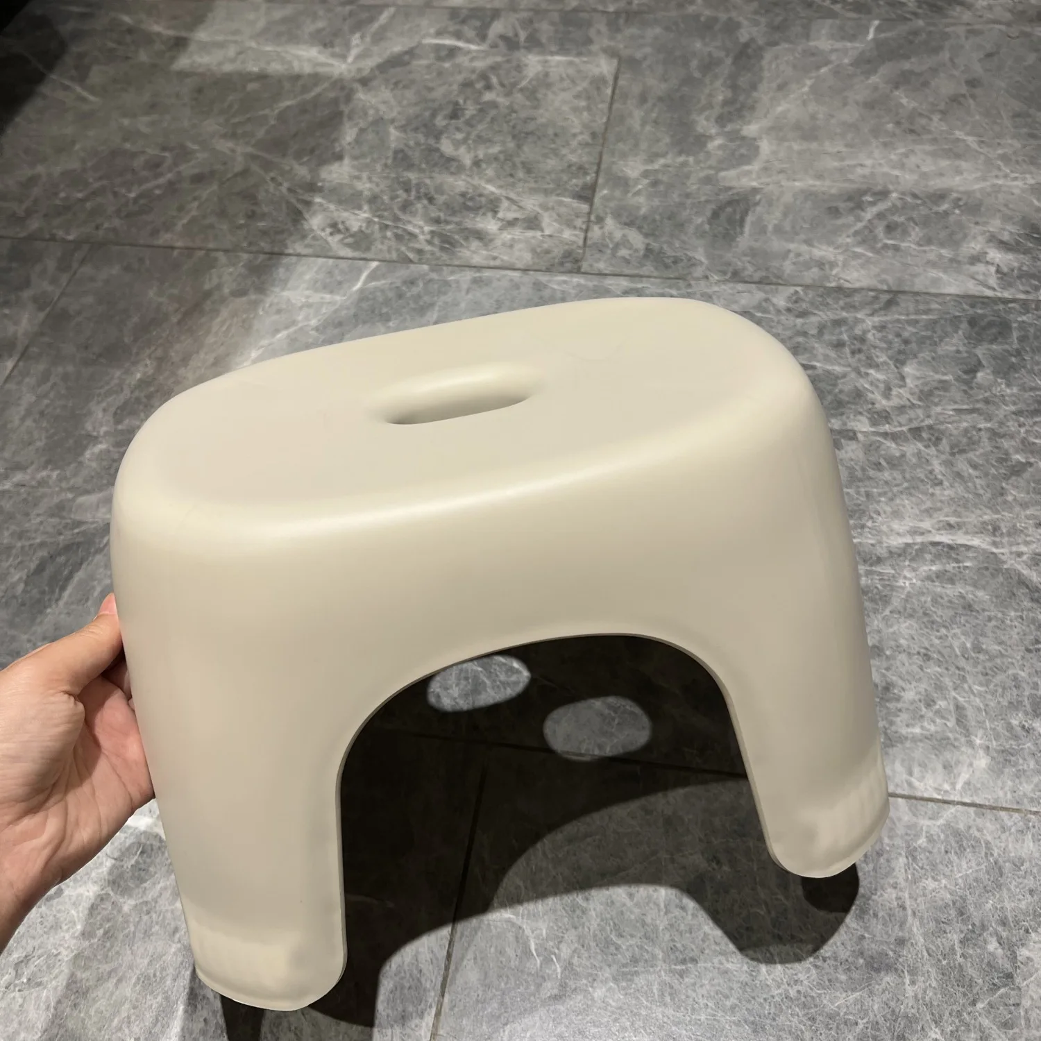 Small plastic stool for home use, stackable and thickened coffee table stool chair