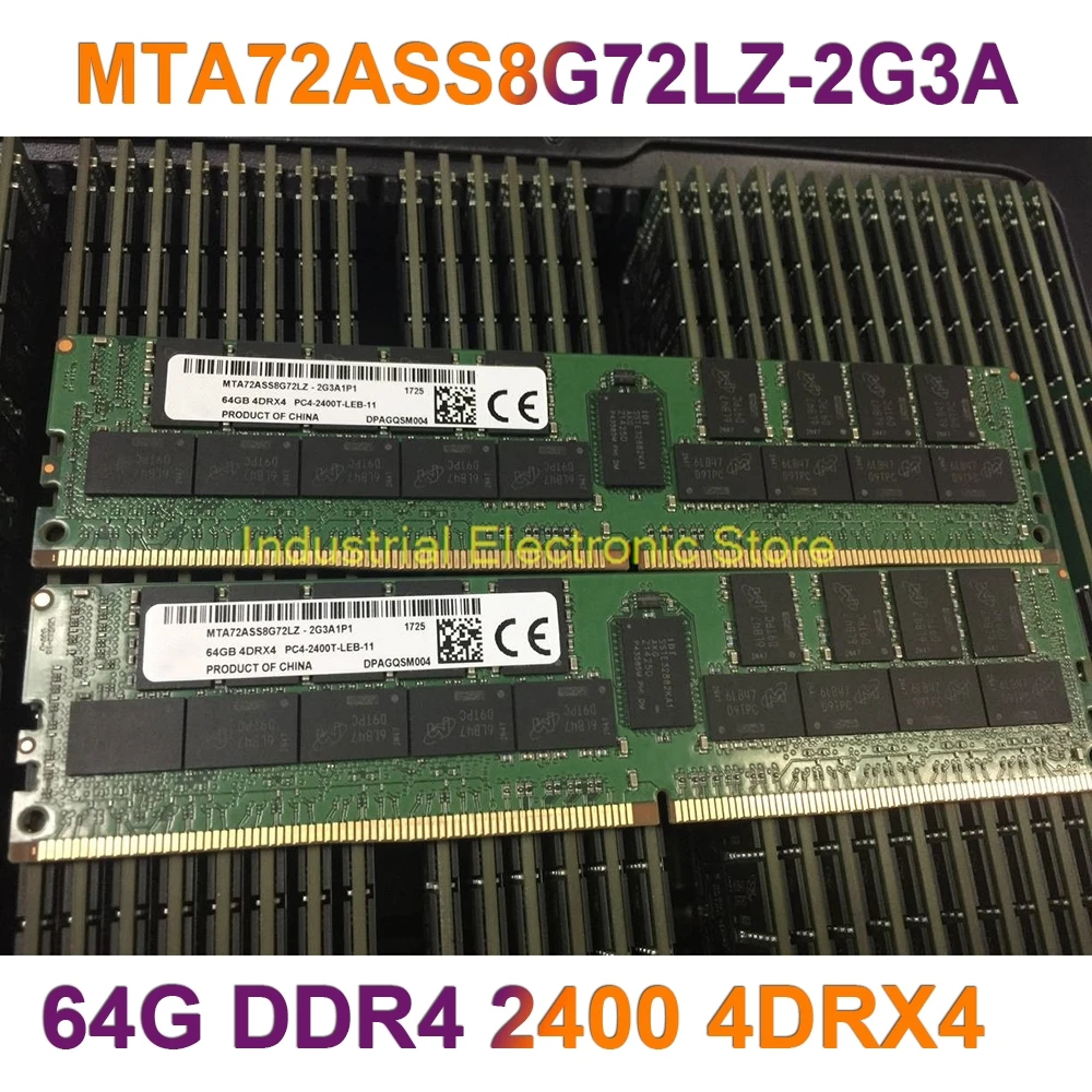 1 шт. для MT RAM 64 ГБ 64 ГБ DDR4 2400 4DRX4 ECC REG LRDIMM MTA72ASS8G72LZ-2G3A Память