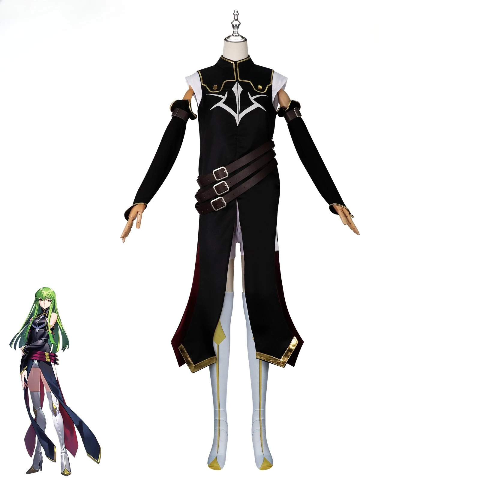 

Lelouch of the Rebellion C.C. Dress Cosplay Costume Movie Character Halloween Costume Party Clothing for Adult Women
