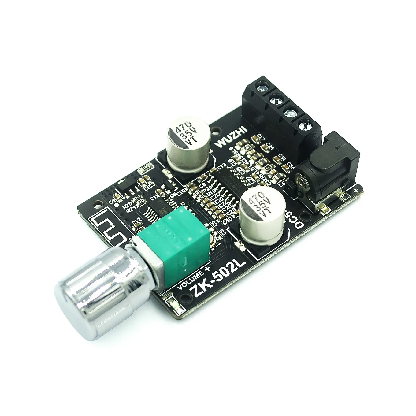 ZK-502L MINI Bluetooth 5.0 DC 5-24V Wireless Audio Digital Power amplifier Stereo board 50Wx2 Bluetooth Amp Amplificador