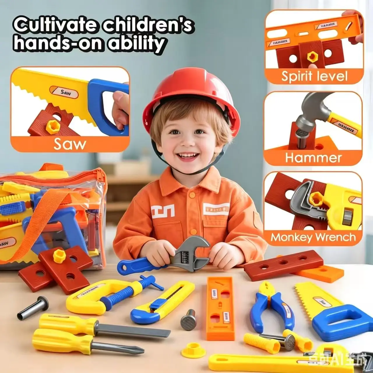 

Plastic Simulation Maintenance Tool Construction Toy Set For 3 Years+ Old Children Montessori Education Game Boys Girls Gifts