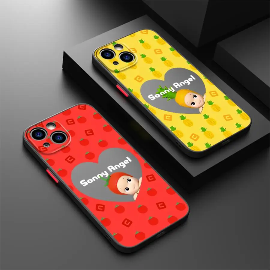 Sonny Angel Tomatoes Phone Case for iPhone 16 Pro 11 12 Mini 13 14 Pro 15 Pro Max 7 8 Plus XR XS MAX funda