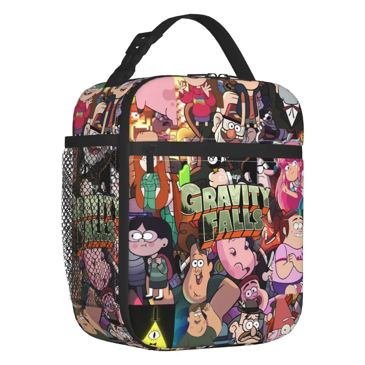 

Anime Gravity Falls Thermal Insulated Lunch Bag Custom Women Portable Lunch Container for Kids School Children Storage Food Box