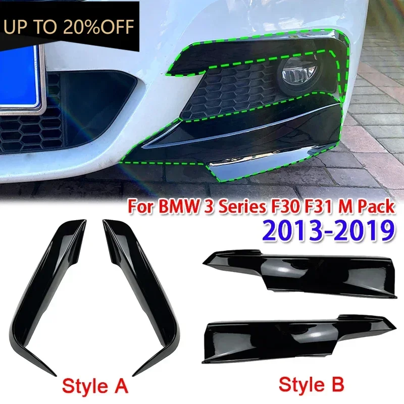 

NEW！ 2pcs Car Front Bumper Splitter for BMW 3 Series F30 F31 M Pack 2013-2019