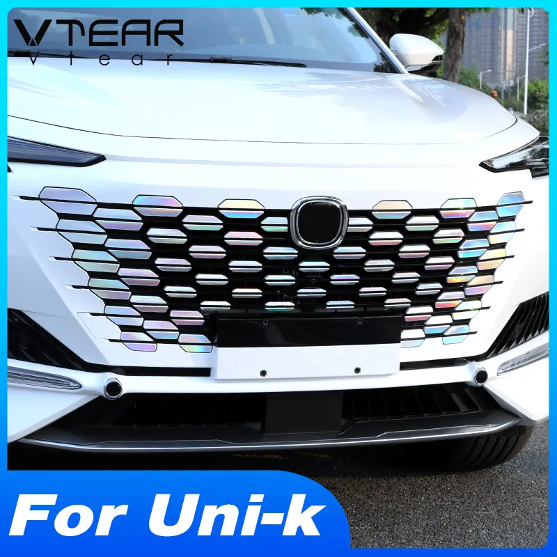 Vtear Front Grille Sticker Decoration Car Beautiful Exterior Details Cover Accessories Styling Parts For Changan Uni-k Unik 2023