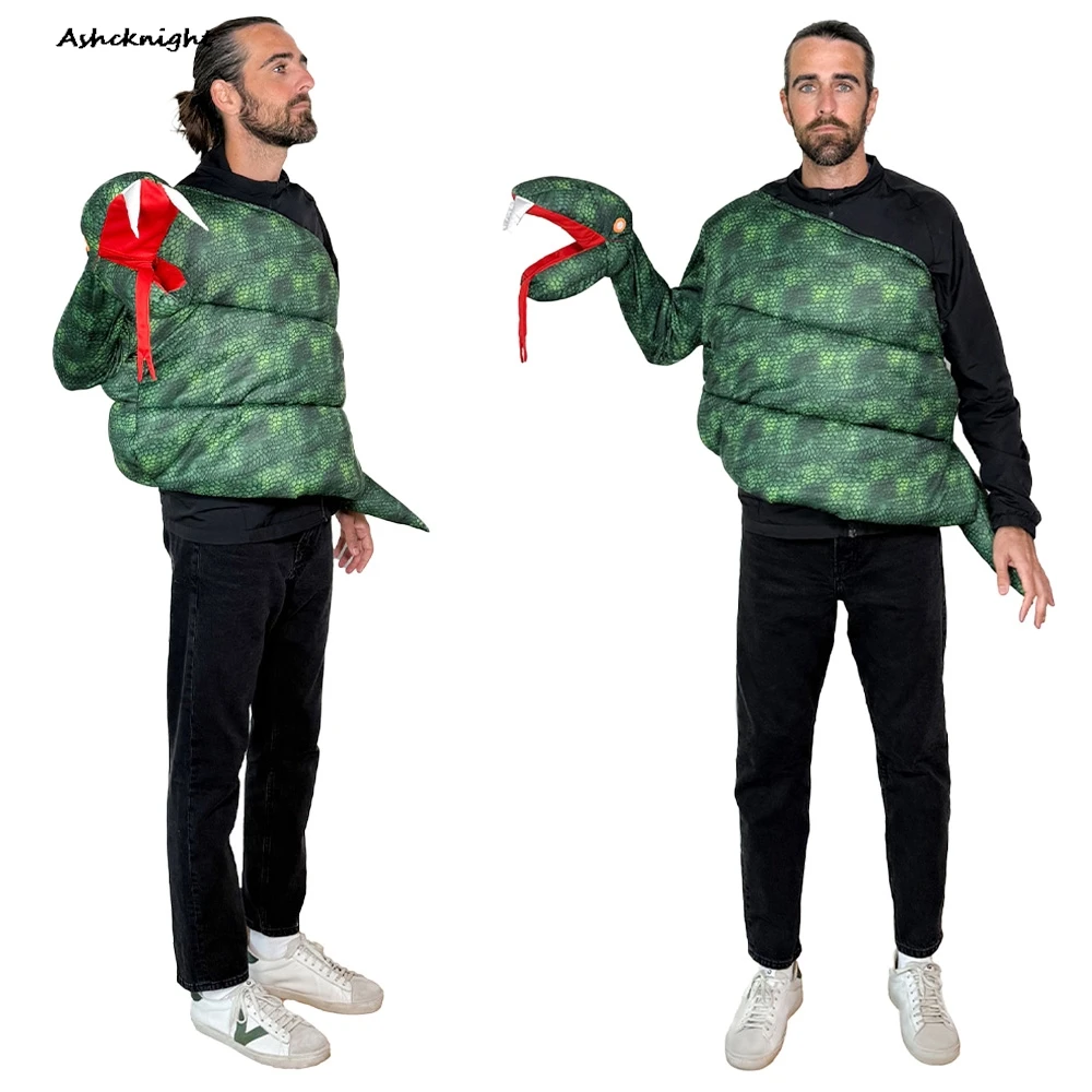 

Halloween Python Cosplay Clothes Top Party Disguise Halloween RolePlay Costume Carnival Outfits Suits For Men Women Adult