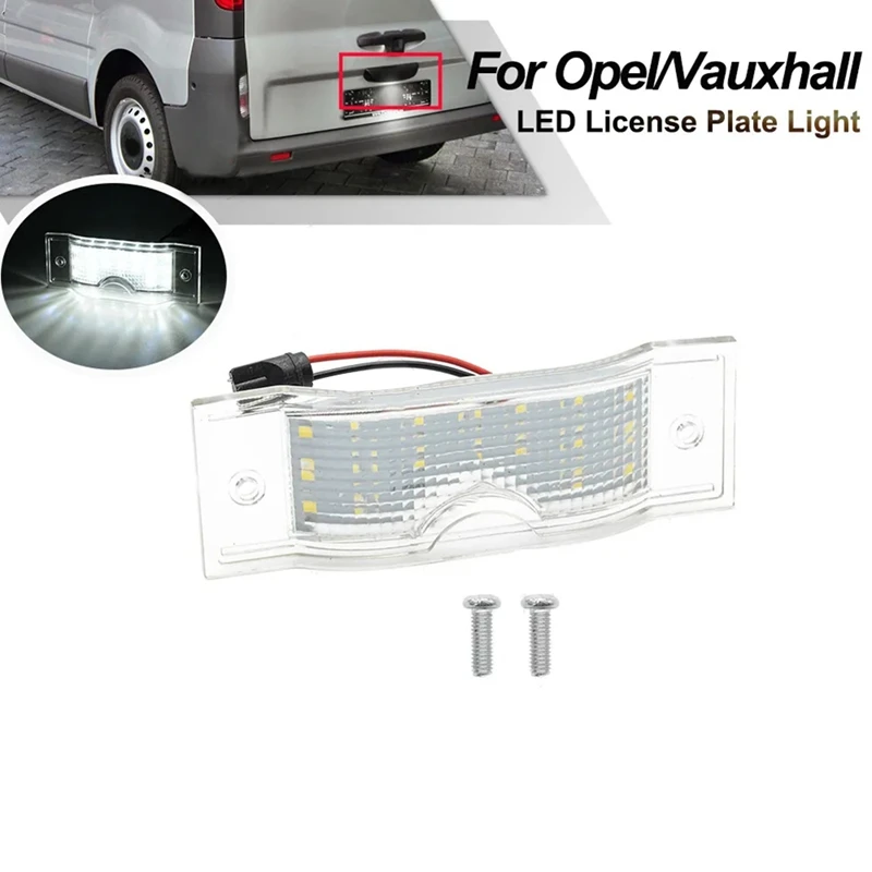 ป้ายทะเบียนรถรถหมายเลข LED แผ่นเรืองแสง8200434687สีขาวสำหรับ Opel movano Renault Master การจราจร Vauxhall ไฟท้าย