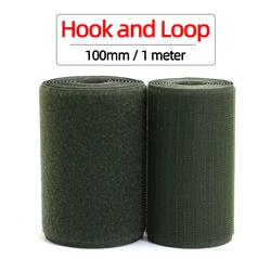 1meter/pairs 100mm Olive Drab nastro di fissaggio a strappo Non adesivo cucito sui ganci nastro adesivo magico fai da te verde