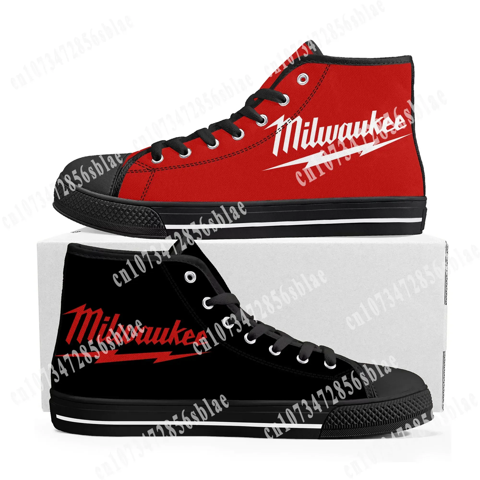 M-MilwaukeeS High Top High Quality Sneakers Mens Womens Teenager Canvas Sneaker Casual Custom Made Shoes Customize DIY Shoe