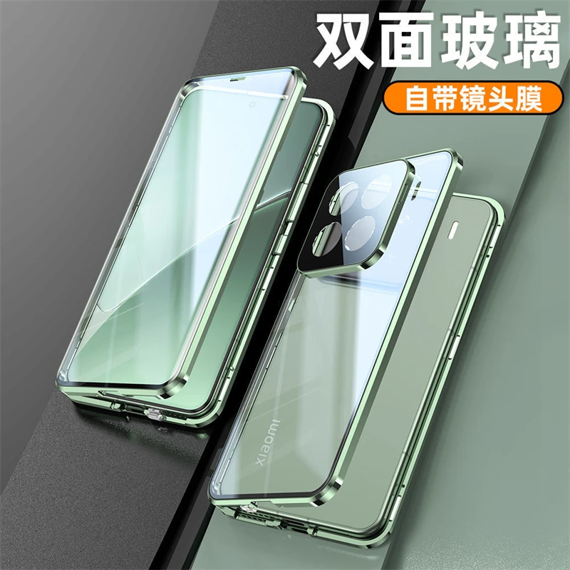 حافظة كاملة 360 لهاتف Honor 400 حافظة ذكية لهاتف Honor X7D مزدوجة الجوانب ممتصة مغناطيسية معدنية كابا غطاء حماية من الزجاج المقسى