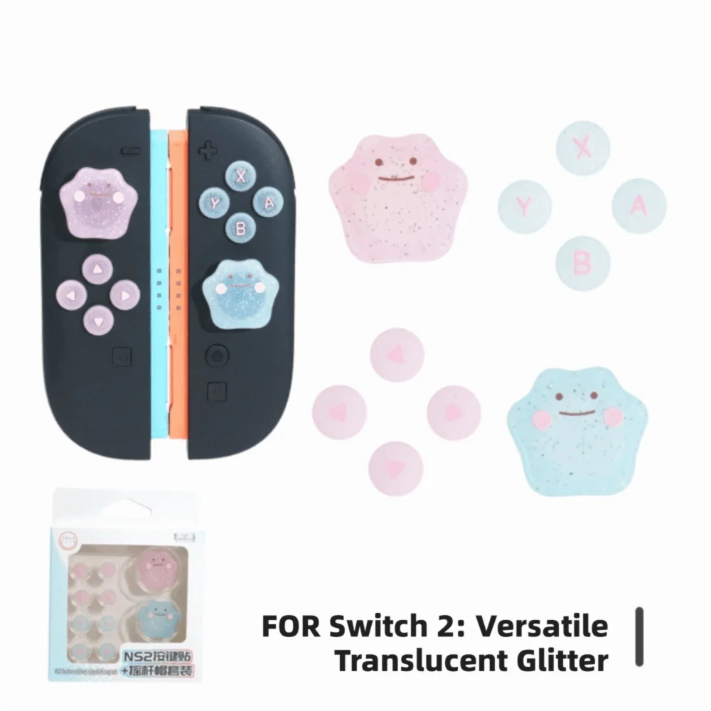 A Set Silicone Controller Joystick Caps Protective Anti-slip Silicone Thumb Grips for Nintendo Switch NS1 NS2