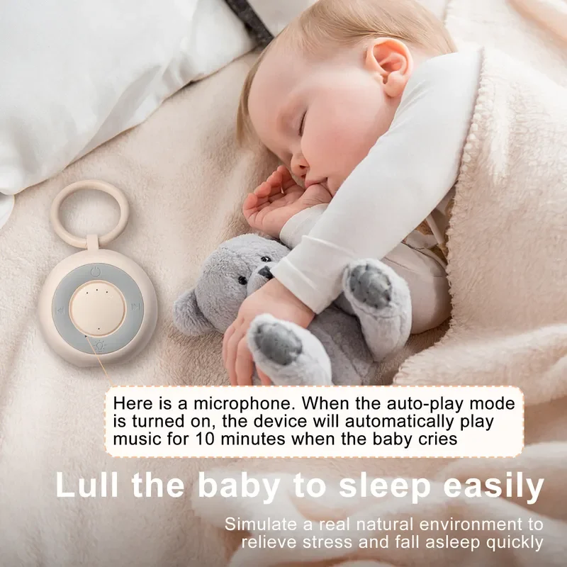 for White Noise Machine Intelligent Cry Detection Wake Up Light Soothing Sleep Aid Audio Night Light