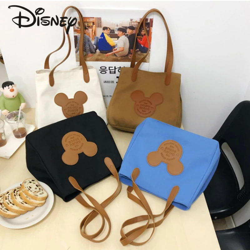 Disney Mickey neue Damen handtasche modische hochwertige Damen Umhängetasche einfarbige Cartoon große Kapazität Einkaufstasche