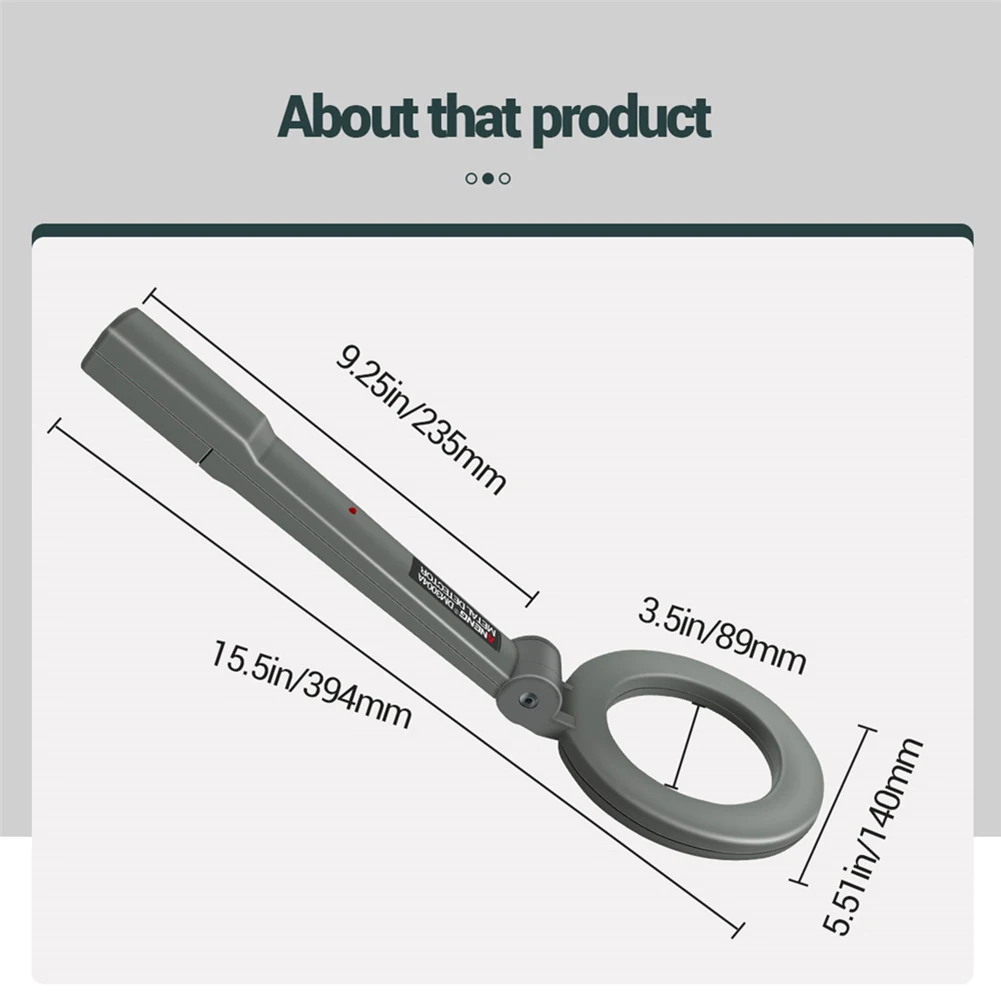 Handheld Adjustable Portable Alarm High Sensitivity Scanner Security Checker Metal Detector Main Unit with Search Coil