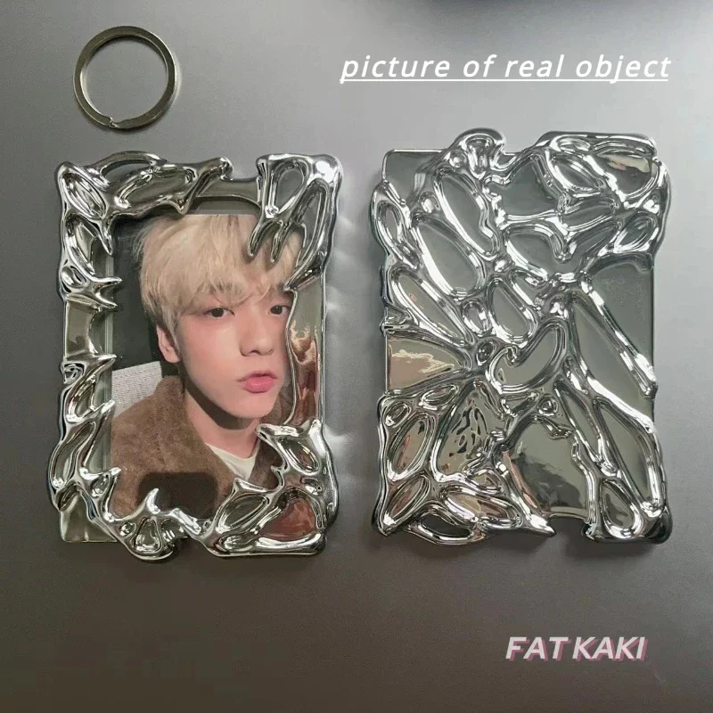 Original Design Electroplate Plasitic Frame Kpop Photo Binder Creative Idol Photo Card Holder for 3 Inch Card Wholesales 2024