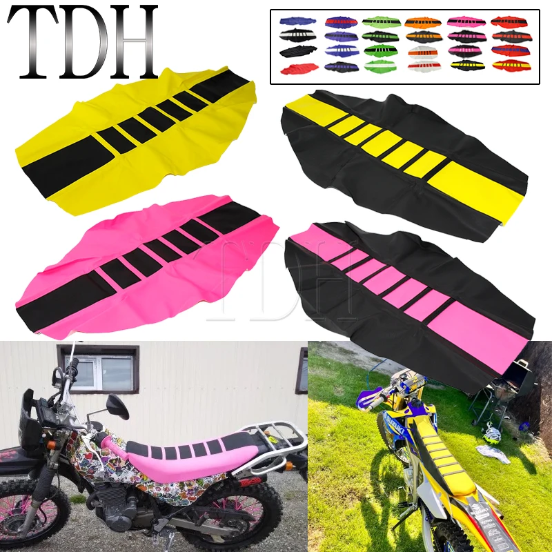 Almohadilla de cubierta de asiento de tracción acanalada para Motocross, para Suzuki DRZ400 RMZ250 DR250 RMX450 RMZ RM 125 250 Kawasaki Honda Yamaha MXR XR CRF