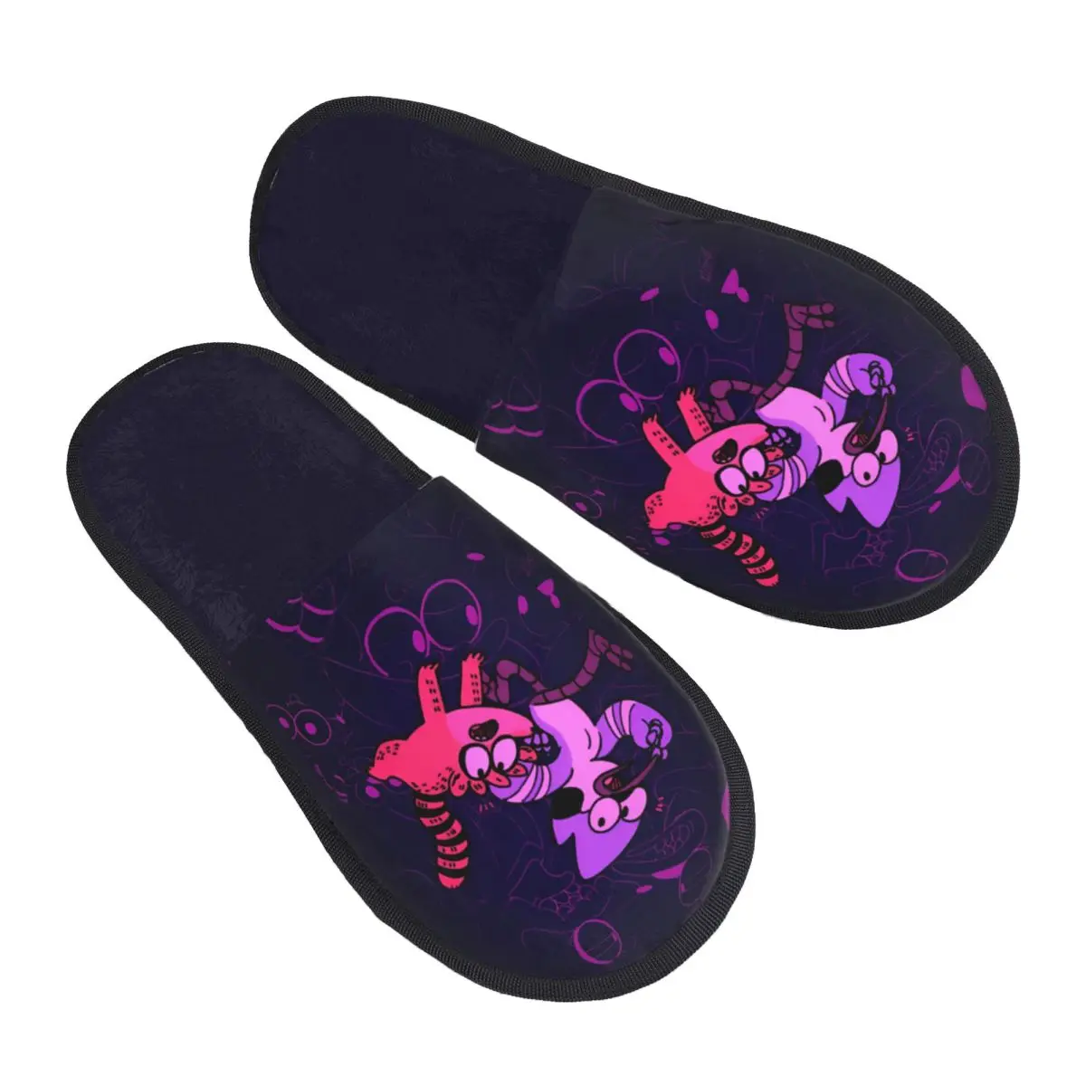 Custom R-Regular Show Soft Memory Foam House Slippers Women Funny Cartoon Comfy Warm Anti-skid Sole Slipper