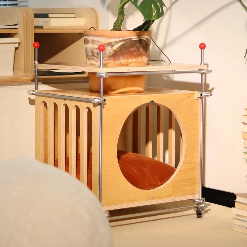 

Optical axis marine board cat nest frame green plant flower stand flower table Internet celebrity coffee table removable storage