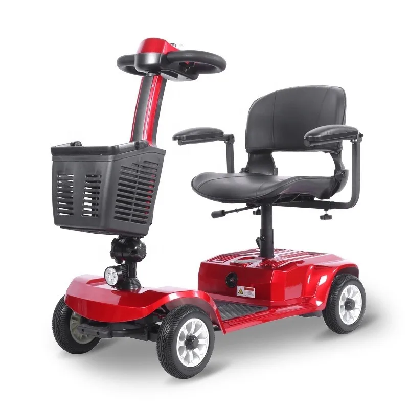 Aluminum Alloy Elderly Lightweight Portable Folding Travel Electric Mobility Scooter 4 Wheels  Electric Tricycle