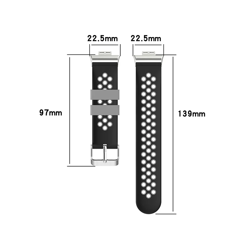 Sport Silicone Band For Huawei Fit Smart Watch TIA-B19/B09 Replacement Double Color Bracelet For Huawei Fit Wrist Strap Correa