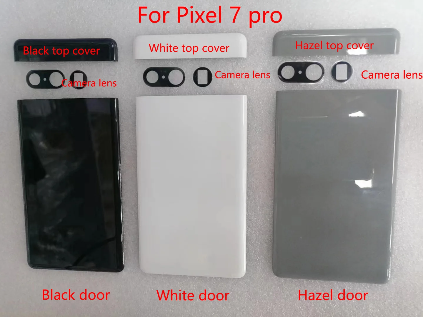 Battery Door Cover Back ,Top cover ,Middle frame with Camera Bezel Lens，Sim Card Tray  For Google Pixel 7 pixel 7 pro