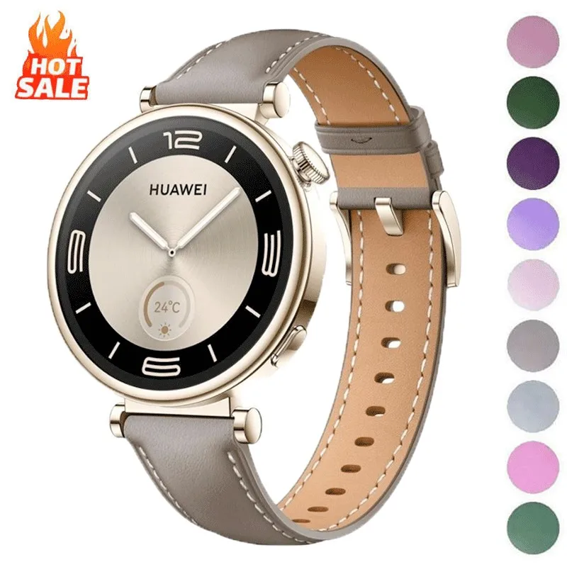 Echtes Leder 18mm Armband Für Huawei Uhr GT 4 41mm Smart Armband Ersatz Für HUAWEI GT4 41MM Armband Zubehör