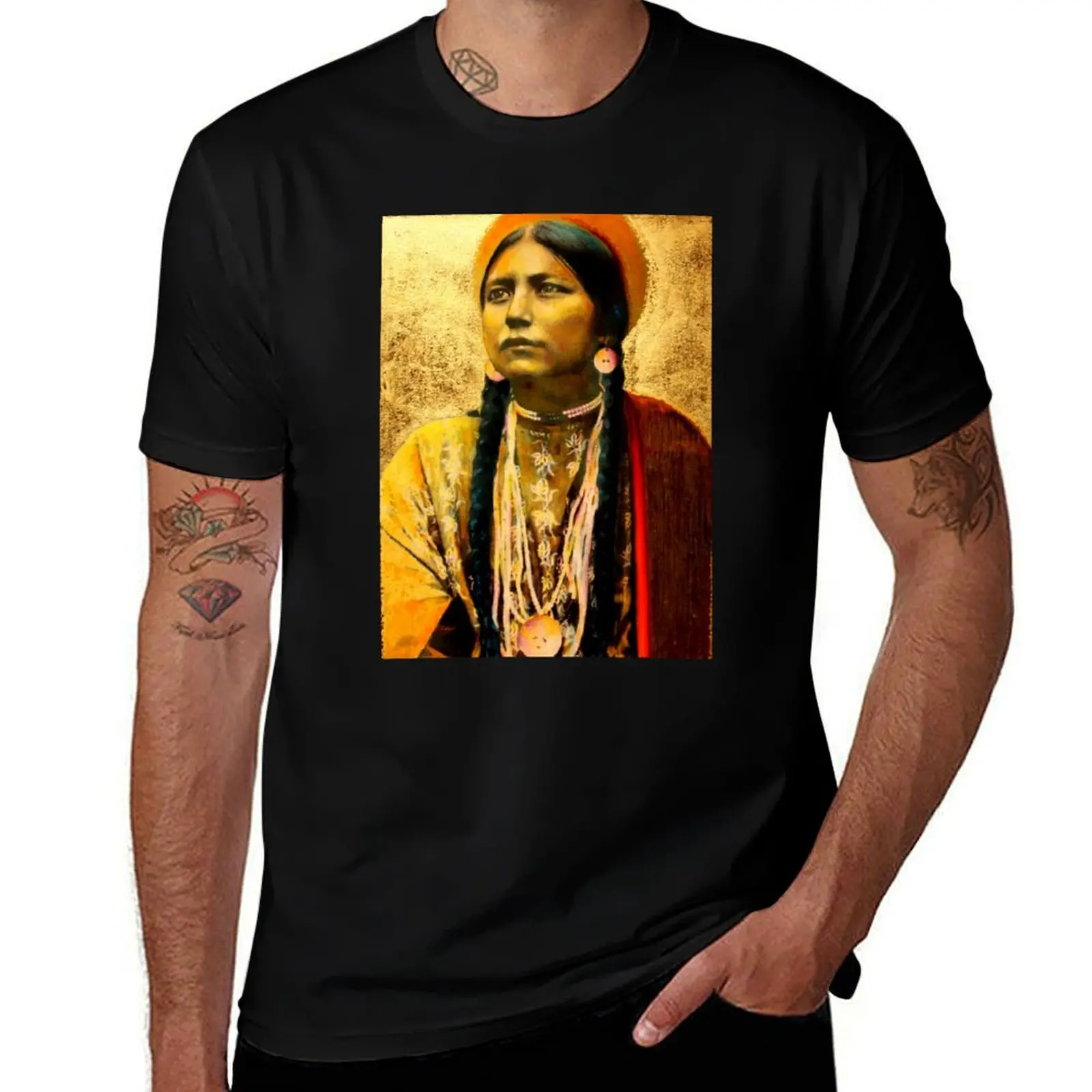 

Lakota Maiden T-Shirt Basic Casual Short Sleeve Cotton Shirt
