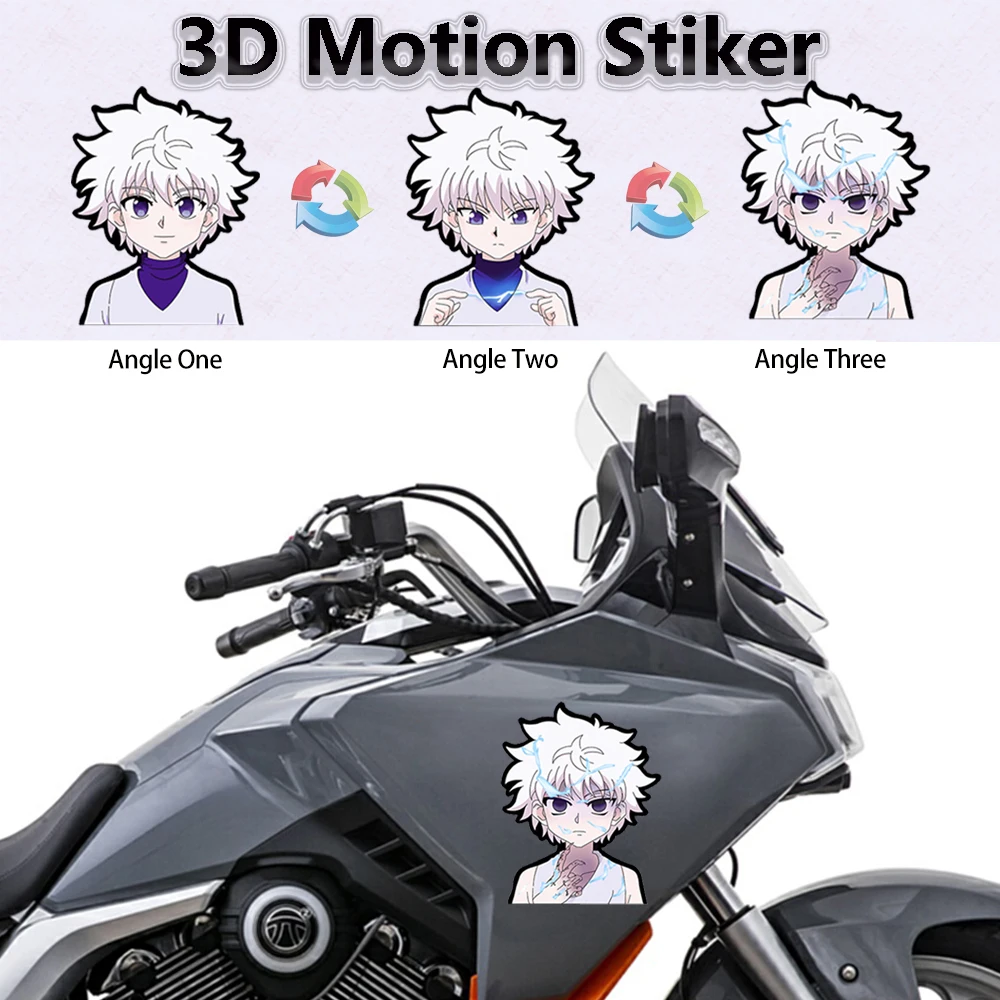 

Hunter X Hunter Anime Killua 3D Motion Stickers Waterproof Decals for Cars,Suitcase,Motorcycles,Laptop,Refrigerator,Etc.