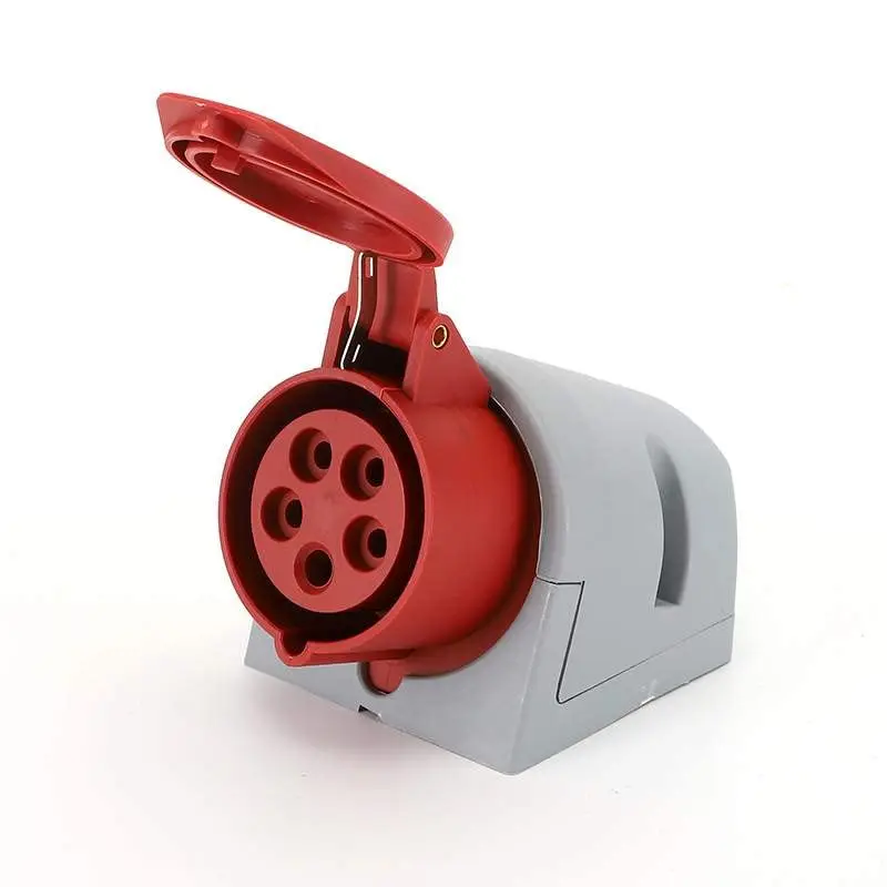 IEC60309 Waterproof CEE Industrial Connector Socket 5Pin 32A 380V-415V 3P+E+N IP44 (Type-4）