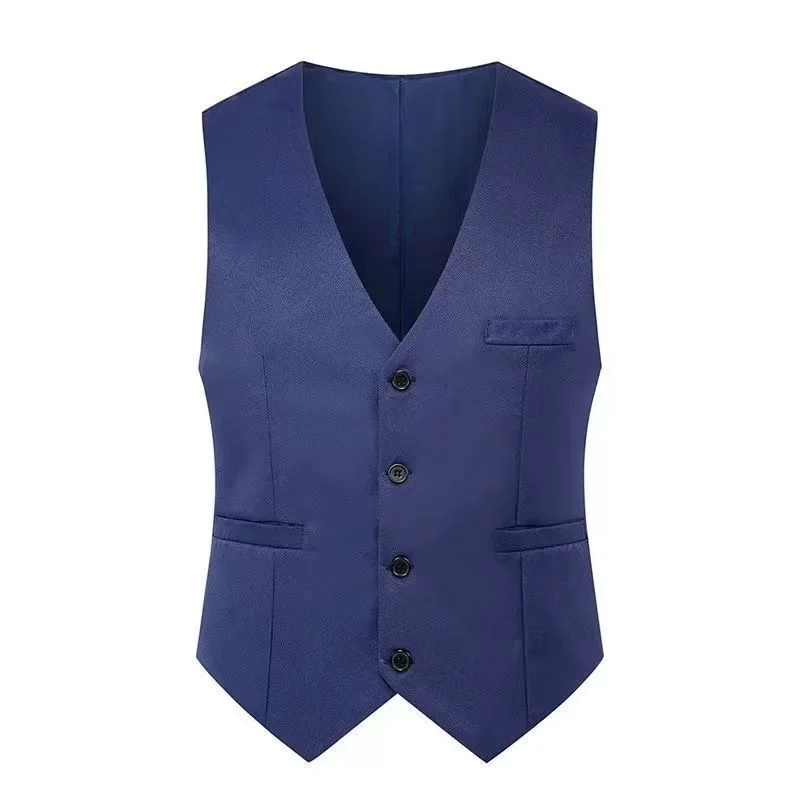 Abito da uomo blu gilet gilet gilet abito da sposo professionale