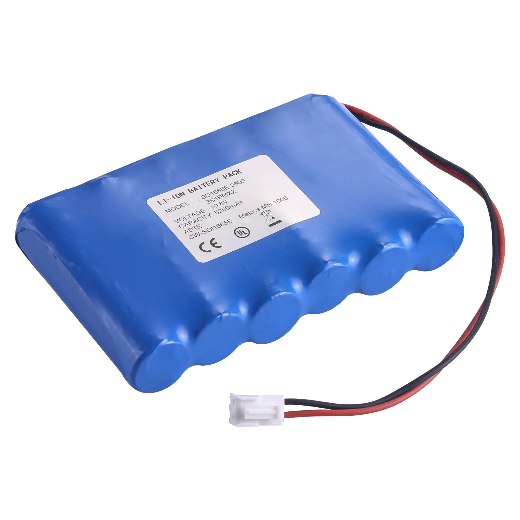 Ventilator Battery for Mekics SDI1865E  ,  ICR18650 22F-032PpTC  ,  bn180219 Mtv 1000