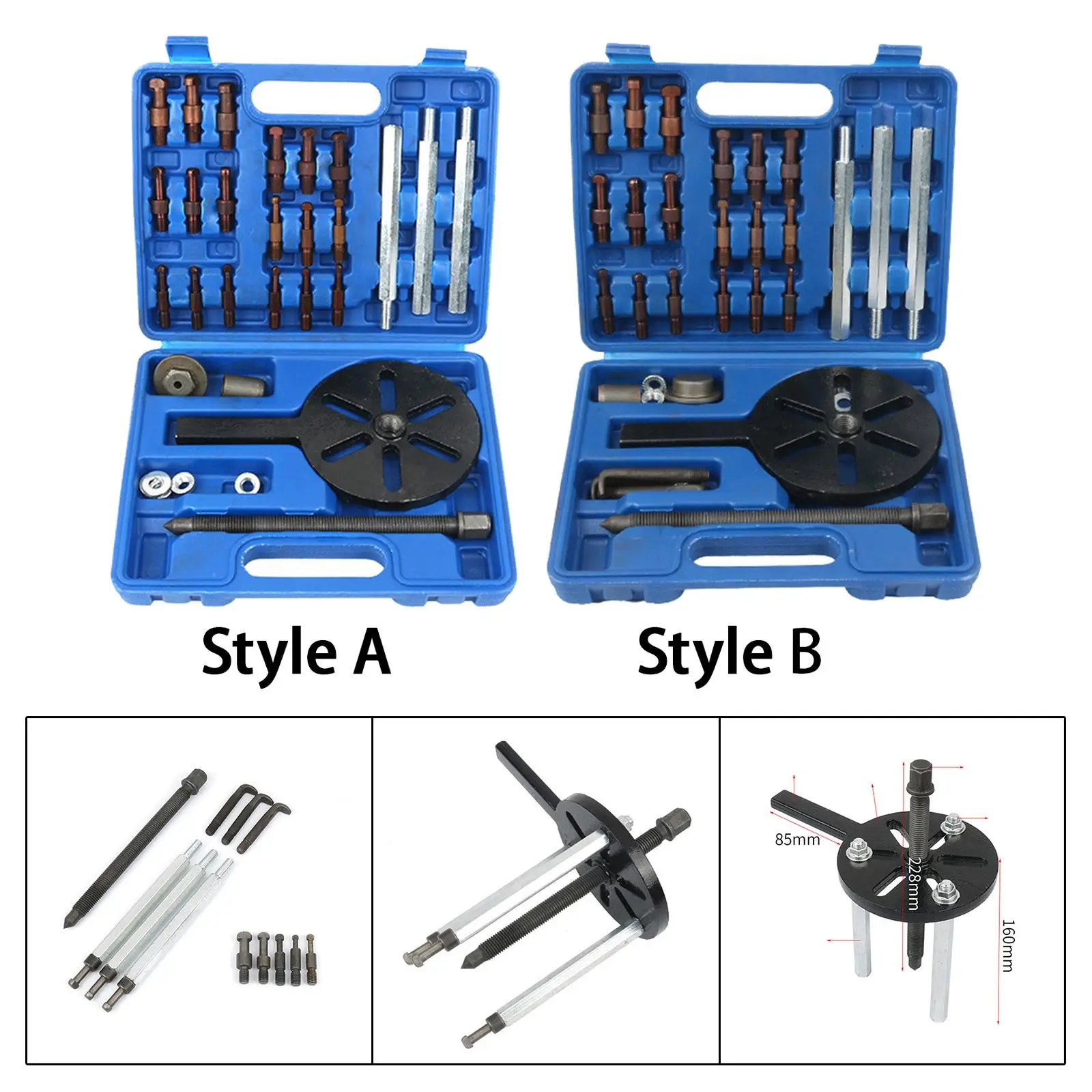 Bearing Disassembly Puller Multifunctional Steel Heavy Duty Car Repair Tool with Portable Carry Case Wheel Bearing Puller