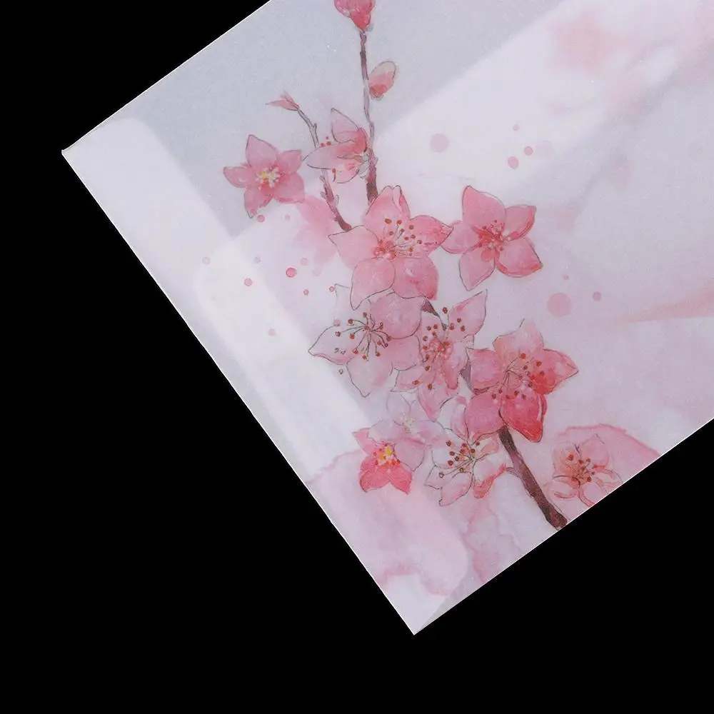 

Supplies Translucent Invitation Bag Card Cover Peach Blossom Envelope Artificial Parchment Sulfuric Acid Paper Letter Organizer