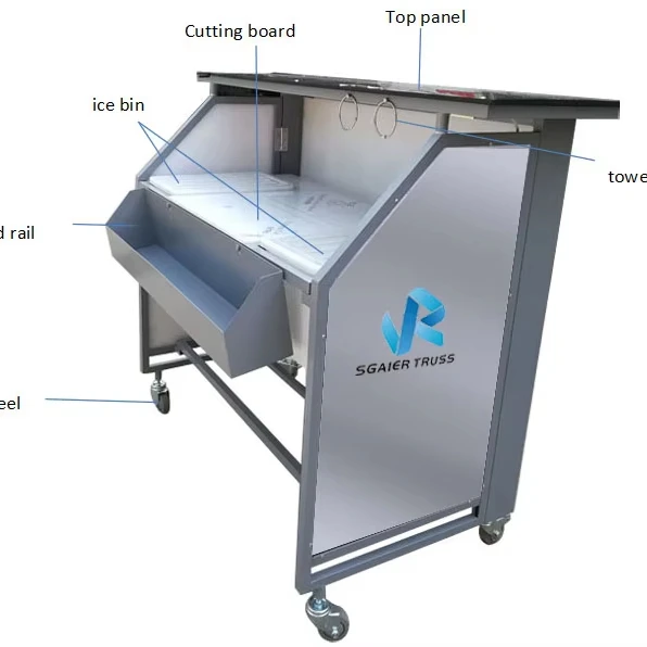Portable bar Folding Mobile bar Counter for Sale Black