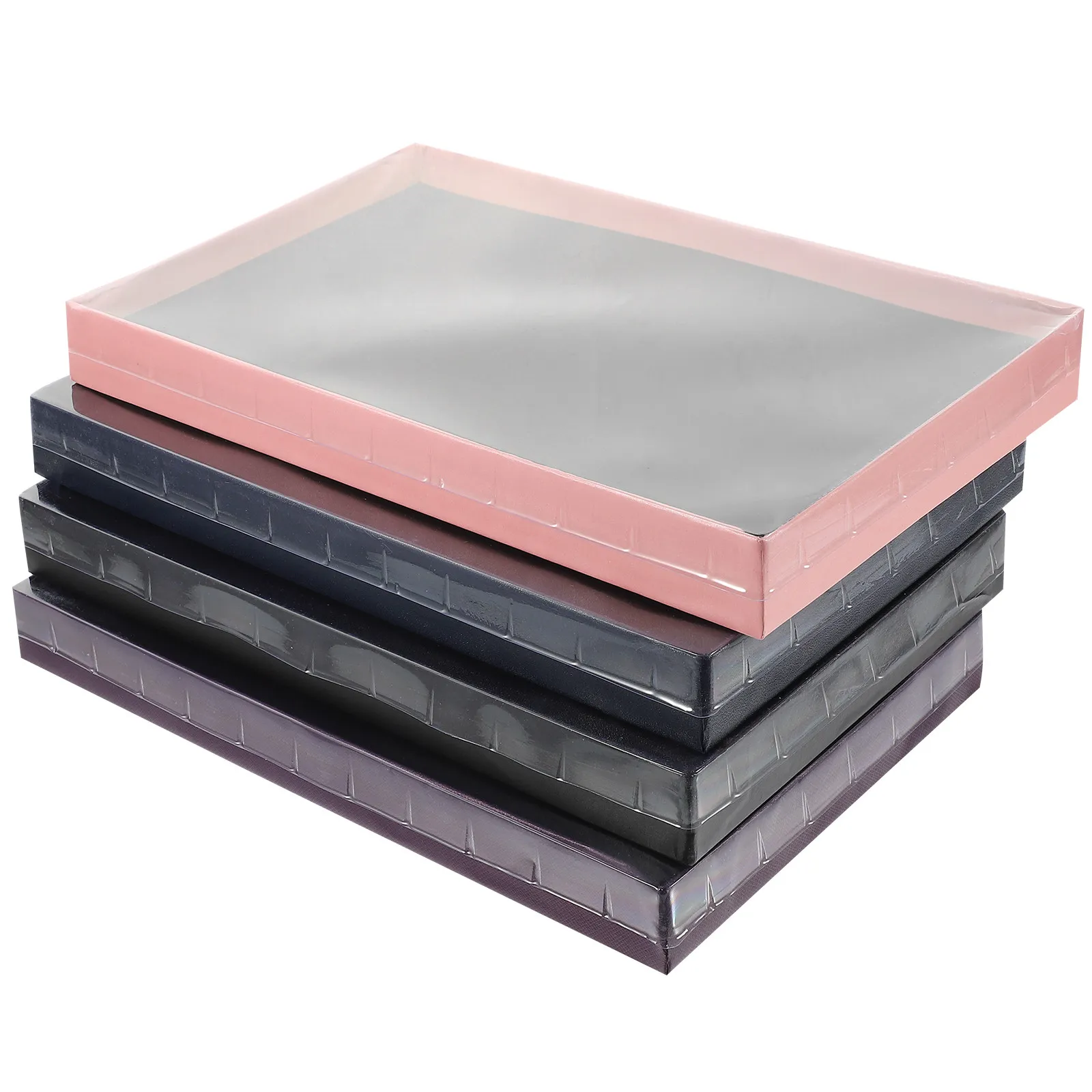 

4Pcs Ring Display Tray Organizer Jewelry Storage Holder Sponge Pad for Rings Earrings Pin Display Perfect for Home Jewelry Shop