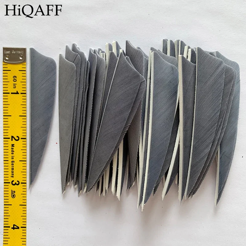 50 PCS Hi-Q 3 Inch Natural Turkey Feathers Shield Cut Archery Fletches Feather Arrow Fletching 3'' Vanes Red