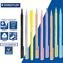 9 PCS Staedtler Highlighters Triangle Writing Highlighter 362 C Macaron Color Student Writing Drawing Handbook Marker Stationery