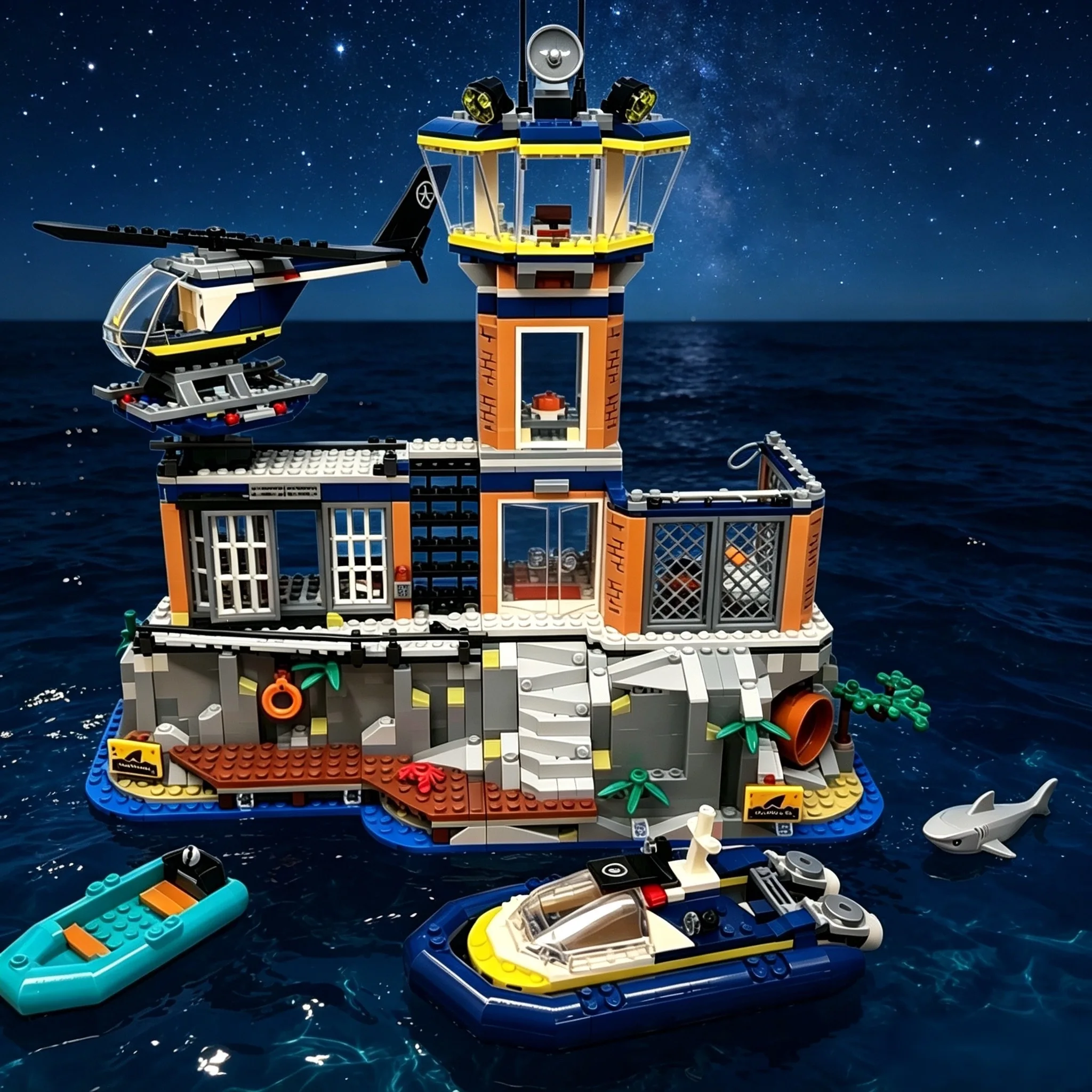 coastal-lighthouse-station-assembled-diorama-model-with-helicopter-speedboat-desktop-collectible-ornament-for-nautical-hobby