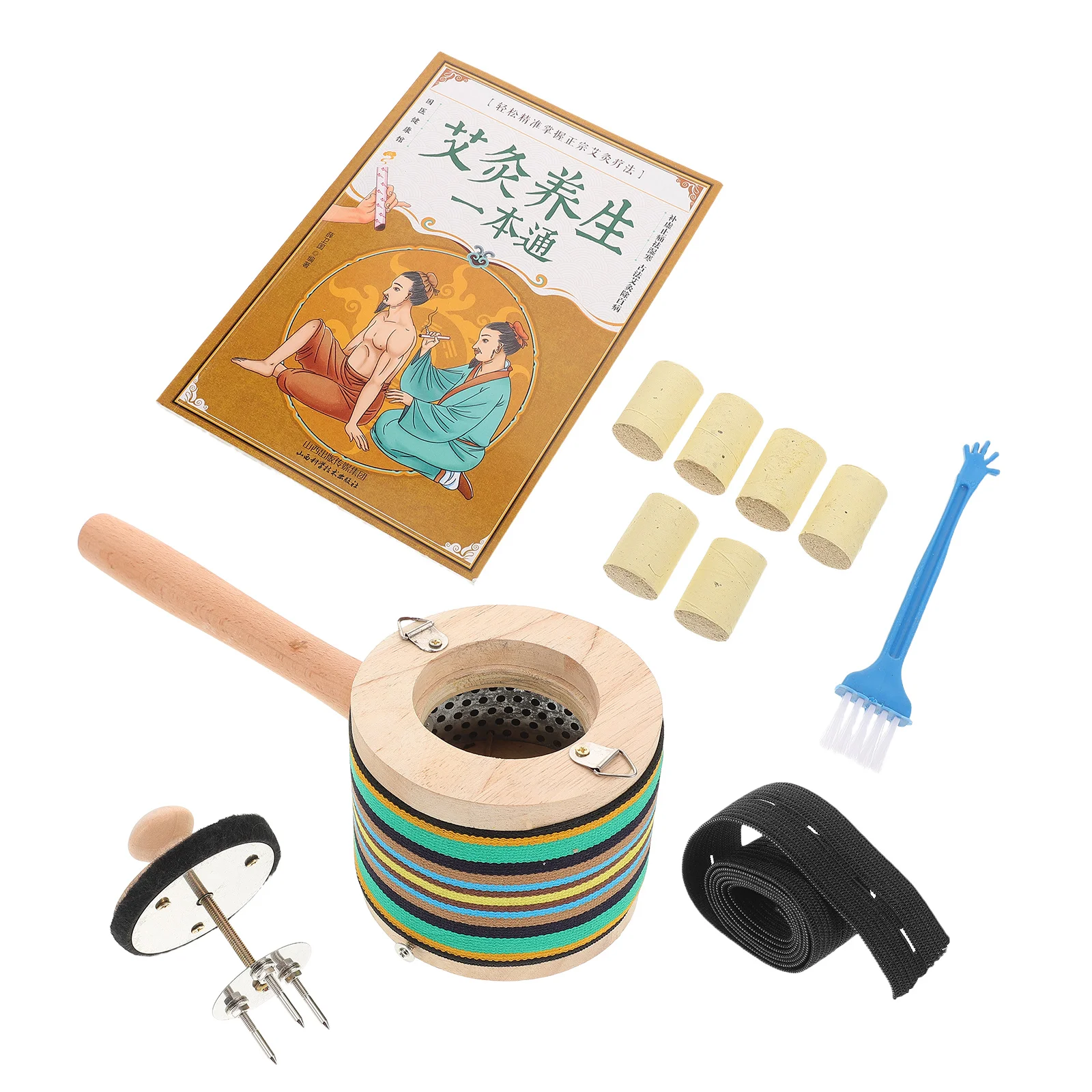 

1 комплект, ручная бездымная коробка для прижигания, металлическая горелка, утолщенный держатель Nanmu, аксессуар, устройство для Moxa Rolls Box, набор инструментов