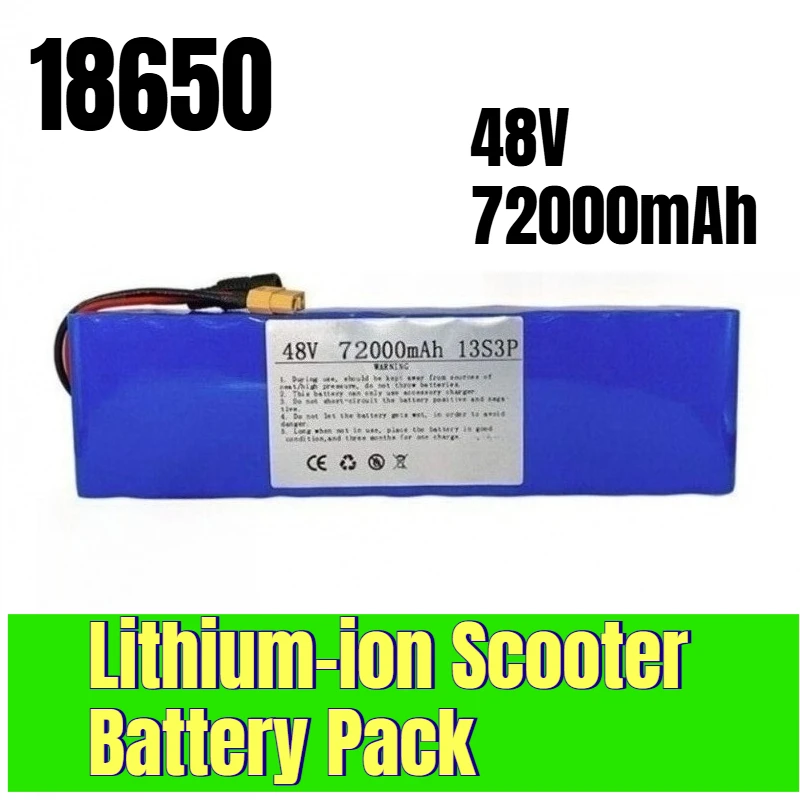 

13S3P 48V 72000mAh 18650 Lithium-ion Scooter Battery Pack