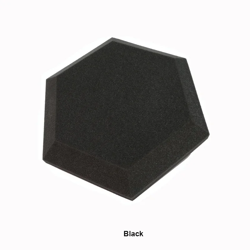 6/12Pcs 180x300mm Studio Acoustic Panel Hexagon Soundproof Foam  Sound Insulation Wall Panel Flame Retardant Sponge 7 Colors