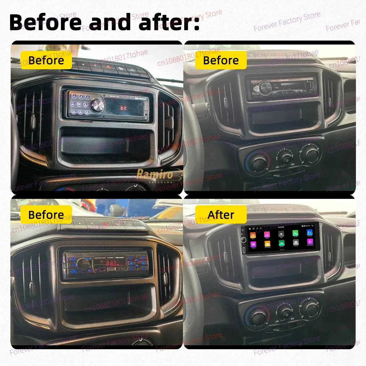 For Fiat Strada 2020-2024 1Din Android Radio Carplay Android Auto 6.86