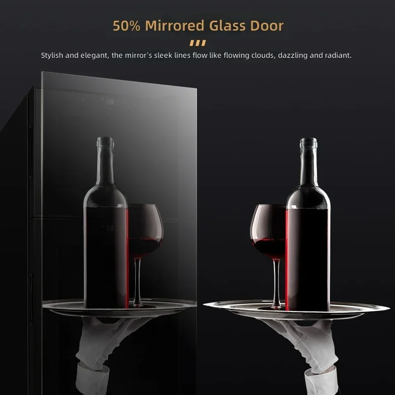 #Electronic Cigar Humidor, 18C Dual Zone Temperature Control, Mini Small Home Use, Tea and Wine Storage Cabinet
