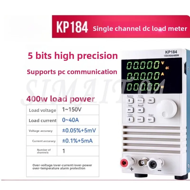 Electronic Load Meter KP184 Battery Capacity Power Supply Test Aging Meter 150V 40A 400W