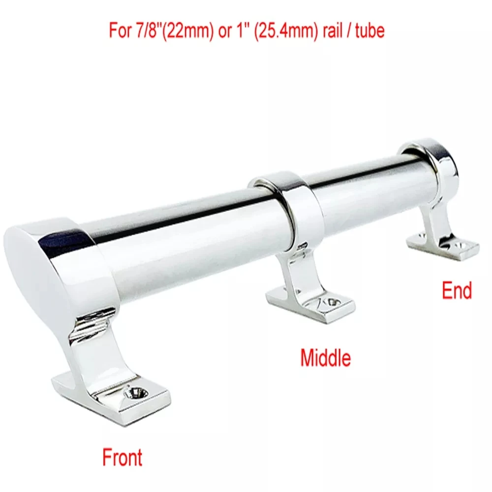 25mm Angles 316 Aço Inoxidável Barco Mão Rail Montagem Marine Railing Suporte Bracket Tube Stanchion Hardware Yacht Acessórios