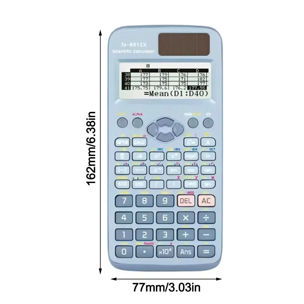 Multifunctional 552 Functions Battery Power Scientific Calculator Advanced Features Pink/blue/black FX-991EX Calculator