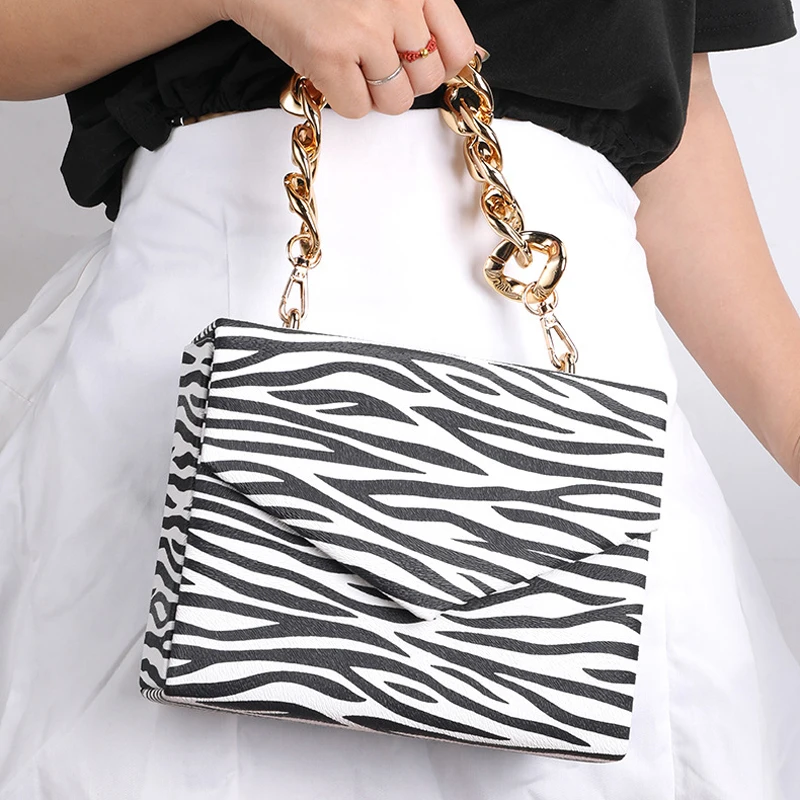 

Luxury Tote Bag Zebra Print Designer PU Handbags Brand Crossbody Square Purse Messenger Shoulder Women's Bags Trend 2024