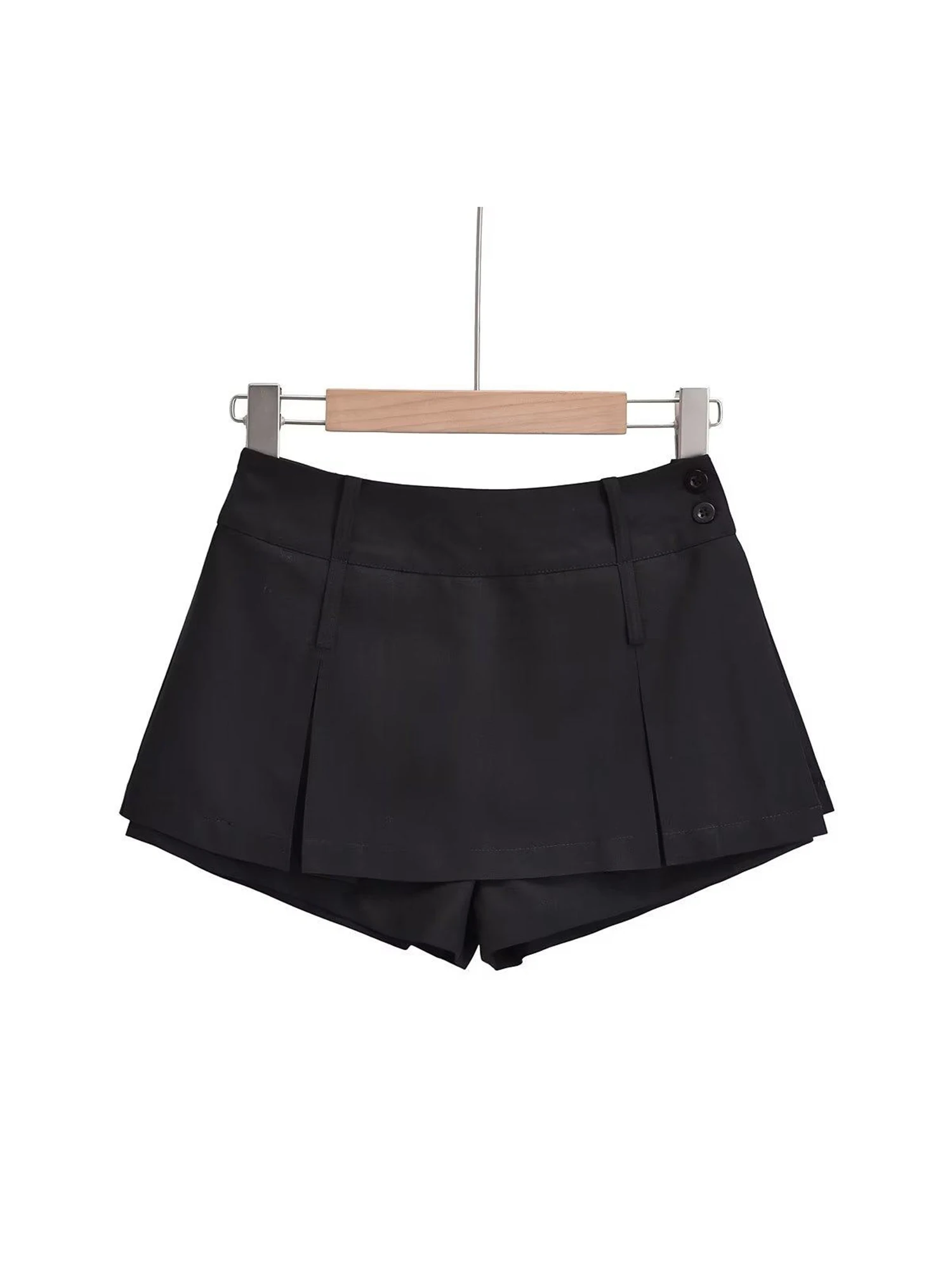 Women's Khaki Mini Skirt 2000s Vintage Harajuku A-line Pleated Skirt Korean Style Y2k Gyaru Shorts Skirts Clothes Summer Clothes