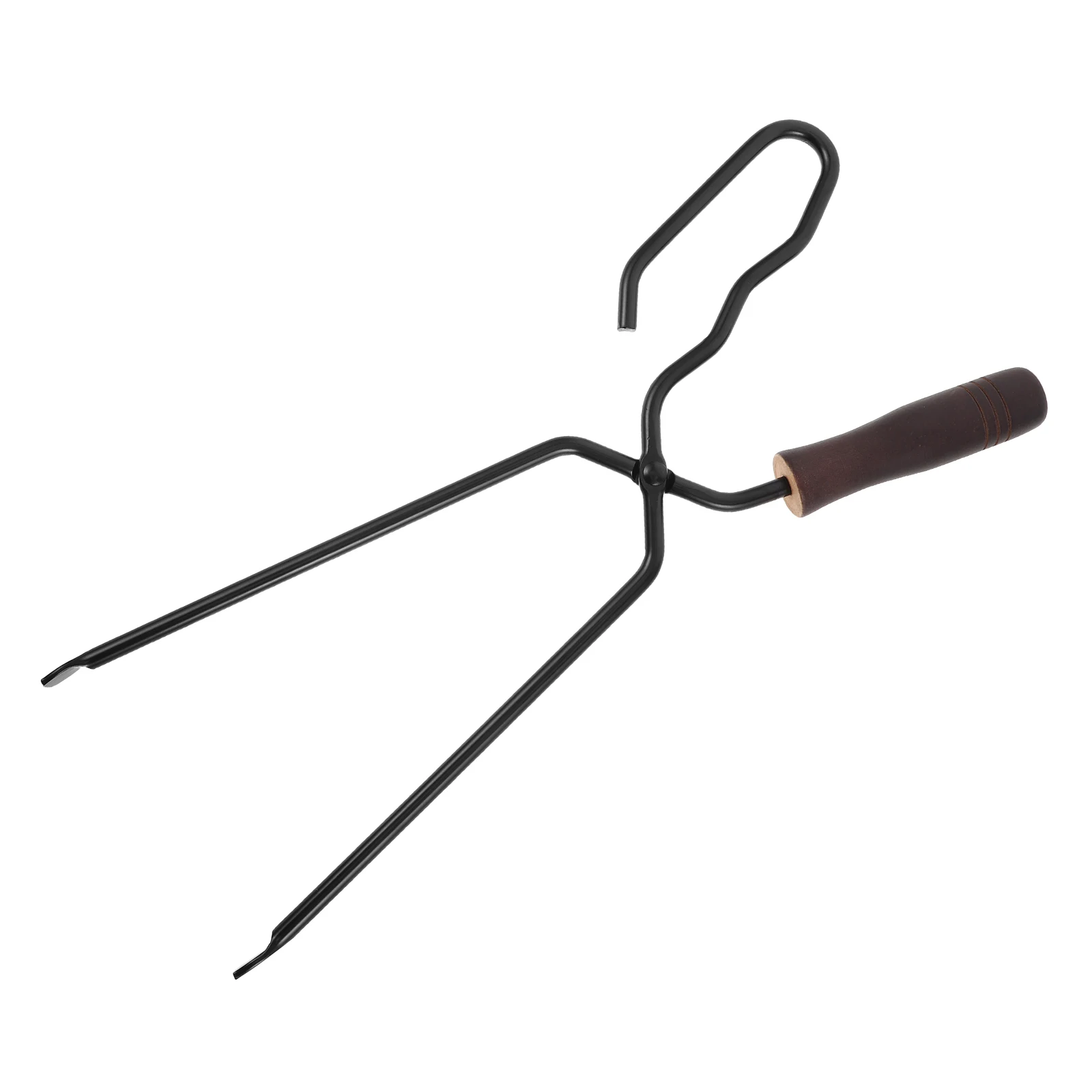 

1PC BBQ Tongs Barbecue Clip Camping Cooking Fire Outdoor Food Flipper Clamps Extra Long Grill Tongs Wooden Handle Iron Material